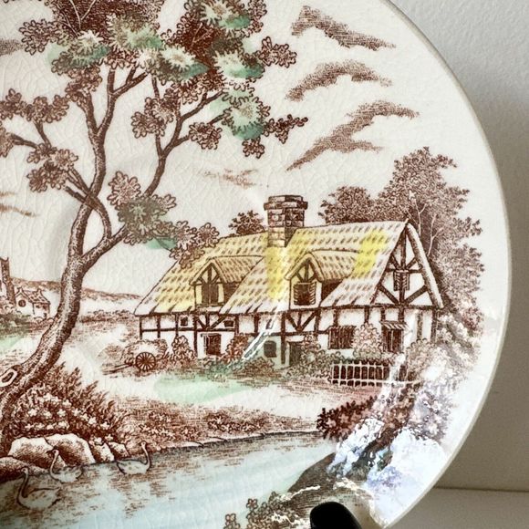 1 Replacement Colonial Village Tea Plate Saucer  Hand painted‎ Japan - Picture 2 of 7